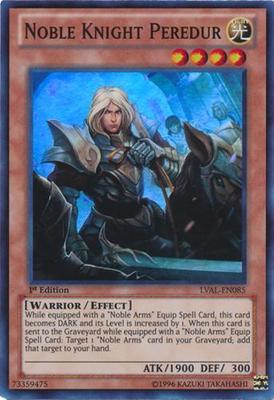 Noble Knight Peredur (LVAL-EN085) - Super Rare - Near Mint - 1st Edition-image