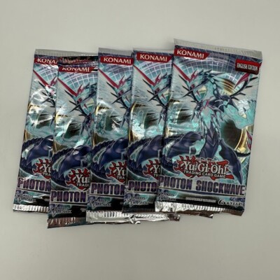 5x Yugioh Photon Shockwave Unlimited Booster Packs Factory Sealed!-image