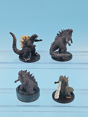   2014 Wizkids Lot Of 4 Godzilla Mini Figure, Heroclix Neca Blind Box Figures-image