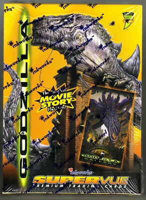 1998 GODZILLA MOVIE FACTORY SEALED TRADING CARD BOX 36 PACKS LAST ONE-image
