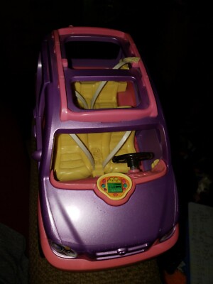 2004 FISHER PRICE Loving Family Purple Pink SUV VAN CAR VEHICLE Sound Music Work-image