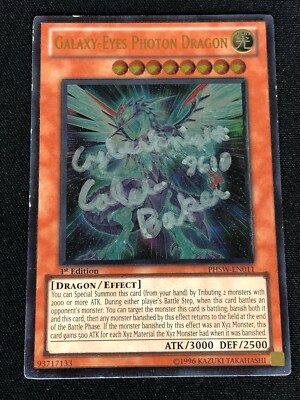 YUGIOH SIGNED GALAXY EYES PHOTON DRAGON PHSW-EN011 1ST ULTIMATE (LP) CYBERKNIGHT-image
