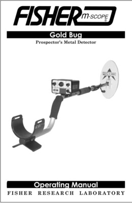 Original Fisher Gold Bug Metal Detector Instruction Manual with Free Shipping-image