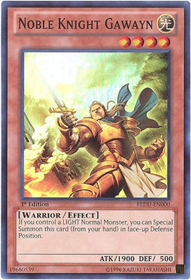 Yu-Gi-Oh Card - REDU-EN000 - NOBLE KNIGHT GAWAYN (super rare holo) - NM/Mint-image