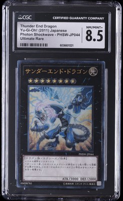 2011 YU-GI-OH! JPN PHOTON SHOCKWAVE ULTIMATE RARE THUNDER END DRAGON CGC 8.5-image
