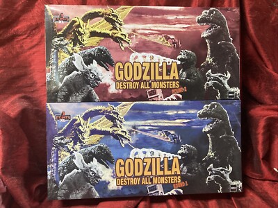 SEALED Mezco 5 Points GODZILLA DESTROY ALL MONSTERS 1968 Round 1 & 2 Boxed Sets-image