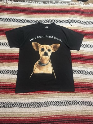 Vintage 1998 Taco Bell Godzilla Promo Chihuahua Here Lizard Box T-Shirt XL Tee-image