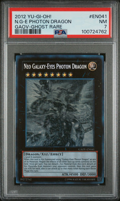 2012 YU-GI-OH! GAOV-GALACTIC OVERLORD #EN041 NEO GALAXY-EYES PHOTON DRAGON PSA 7-image
