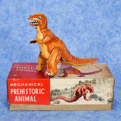 1960s GODZILLA Wind-Up Tin Toy IN BOX by LINEMAR JAPAN (Marx) Rare!-image
