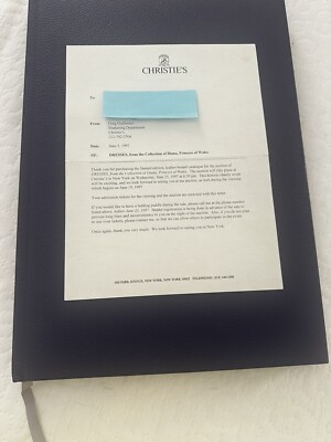 Signed and Numbered 112/250 Princess Diana Leather Bound Catalog Of Dresses -image