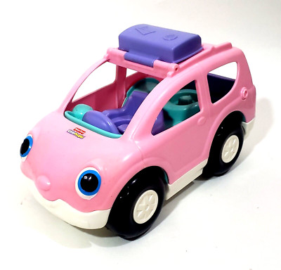 Fisher Price Little People Pink SUV Car Open & Close w/ Sound (Tested)-image