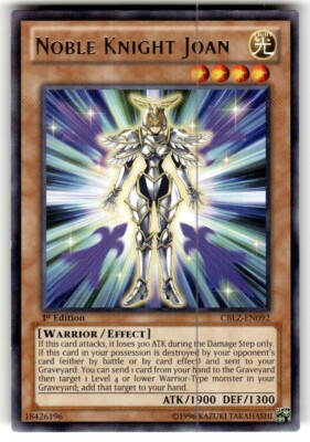 Yu-Gi-Oh! Noble Knight Joan #CBLZ-EN092 Near Mint 1st Edition-image