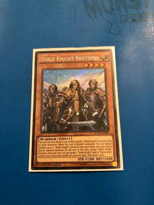 YUGIOH Secret Rare Noble Knight Brothers MP15-EN046 1st Edition-image