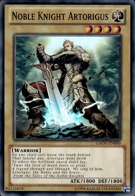 Noble Knight Artorigus - Super Rare GAOV-EN000 - LP - YuGiOh-image