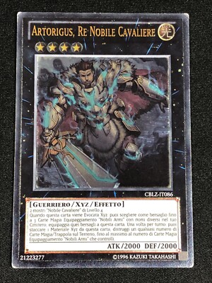 YUGIOH ARTORIGUS KING OF THE NOBLE KNIGHT CBLZ-EN086 ULTIMATE LIGHT PLAY ITALIAN-image