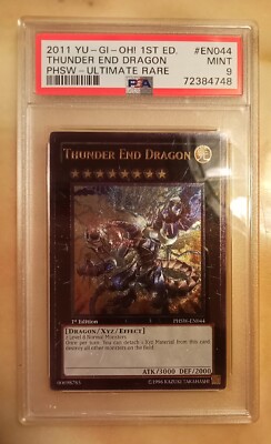 2011 Yu-Gi-Oh Thunder End Dragon PSA 9 MINT 1st Edition PHSW-EN044 Ultimate Rare-image