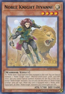 1 x Noble Knight Iyvanne - MP19-EN222 - Rare - Unlimited Edition Near Mint, Engl-image
