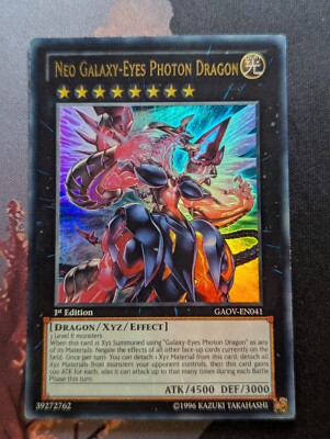 Neo Galaxy-Eyes Photon Dragon - GAOV-EN041 - Ultra Rare 1st Ed - LP/Mod Played-image