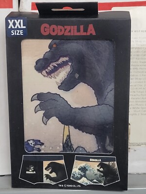Godzilla Ukiyoe Mount Fuji Men's Boxer Briefs (2018) New Boxed Japan Import-image