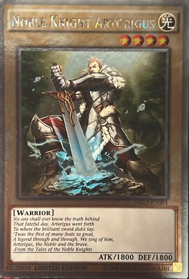 Noble Knight Artorigus NKRT-EN003 Limited Edition Platinum Rare LP-image