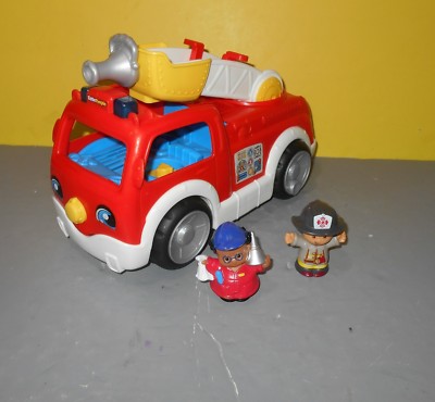 Fisher Price Little People Musical Lift n’ Lower Fire Truck w/ Lights & Sound-image