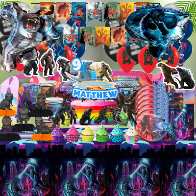 GODZILLA KING KONG plate birthday party supplies favor centerpiece decoration-image
