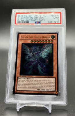 PSA 9 Mint Galaxy-Eyes Photon Dragon PHSW-EN011 1st Edition Ultimate Rare YuGiOh-image