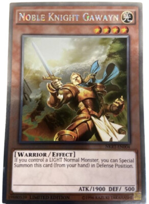 Yu-Gi-Oh Card - NKRT-EN004 - NOBLE KNIGHT GAWAYN (platinum rare) - NM-image