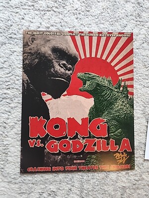Kong Vs. Godzilla - Bam Box 8x10 Fan Art - Artist Signed With Certificate -image