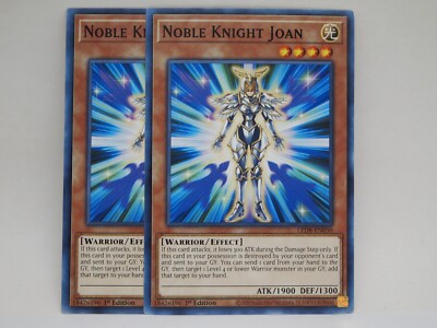 Yugioh 2x Noble Knight Joan LED8-EN030 Common 1st Edition New-image