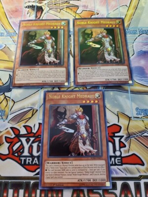 Yugioh - Noble Knight Medraut BLRR-EN071 NM 1st ed Ultra Rare x3-image