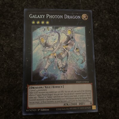 *** GALAXY PHOTON DRAGON *** 1ST EDITION SECRET RARE PHHY-EN078 MINT/NM YUGIOH!-image
