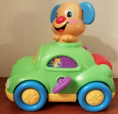 FISHER PRICE LAUGH & LEARN PUPPY'S LEARNING CAR 20+ SONGS used sound works-image