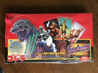 It’s Godzilla! 🐊 Amada 1995 Trading Cards Sealed Box Hologram-image