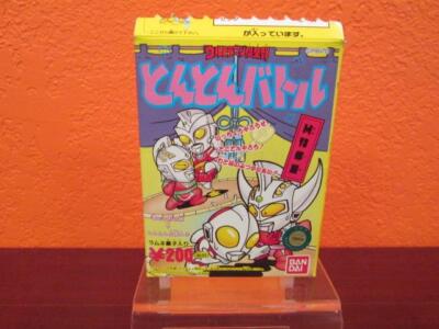 1991 ULTRAMAN LITTLE BIG HEAD BATTLING ARENA FIGURES w CANDY & BOX BANDAI JAPAN-image
