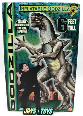 1998 Toy Biz 6 Feet Tall Inflatible Godzilla New in Box-image