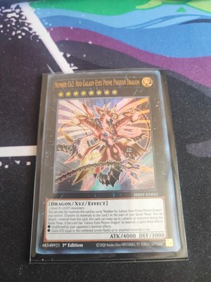 NUMBER C62: NEO GALAXY-EYES PRIME PHOTON DRAGON ULTRA RARE PHHY-EN043 YUGIOH!-image