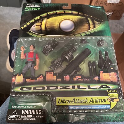 Godzilla Ultra Attack Animal Action Figure Vintage 1998 Trendmasters New Sealed-image