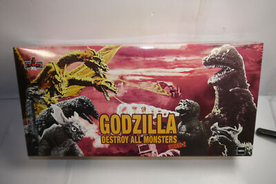 Godzilla: Frankenstein + Monster 5 Points XL Deluxe Box Set Round 2 MEZCO Obc-image