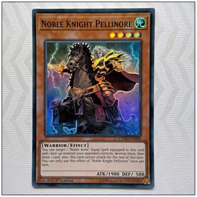 Noble Knight Pellinore - CYHO-EN090 - Super Rare 1st Edition Yugioh-image