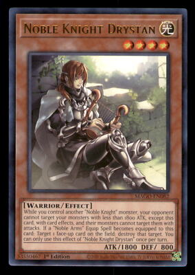 Yugioh Noble Knight Drystan #MAGO-EN082 Maximum Gold LP-image