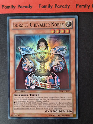 Borz The Noble Knight SHSP-FR085 YuGiOh Card Super Rare 1st Edition French-image