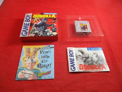 Godzilla (Nintendo Game Boy, 1990) COMPLETE w/ Box manual game WORKS! #E1-image