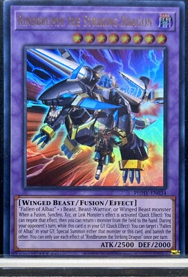 YuGiOh! Rindbrumm the Striking Dragon [PHHY-EN034] Ultra Rare; 1st Edition NVP-image
