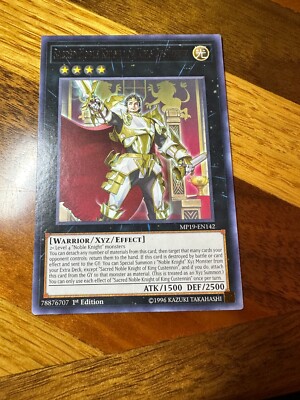 Sacred Noble Knight of King Custennin MP19-EN142 1st Edition Rare PL + BONUS-image