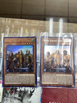 Yugioh Noble Knight Brothers X2 Ultra BLRR-EN072 1st Ed Lightly Played Playset-image