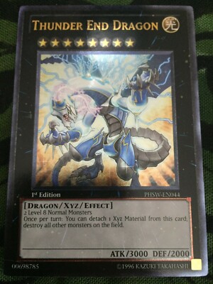 Thunder End Dragon, PHSW-EN044, 1st Edition, Ultimate Rare Gem Mint GM, Multiple-image