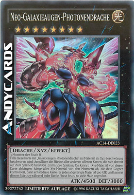 NEO GALAXY-EYES PHOTON DRAGON • Super R • AC14 DE023 • Lim • Yugioh! • ANDYCARDS-image
