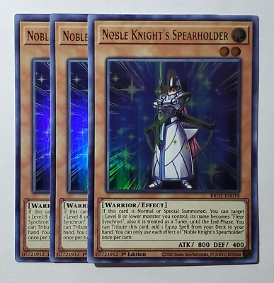 Yugioh x3 Noble Knight's Spearholder BROL-EN019 1st Edition Ultra Rare New-image