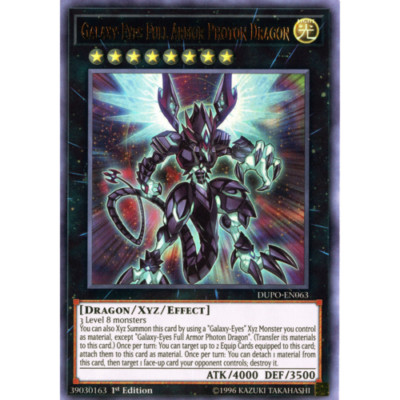 *** GALAXY-EYES FULL ARMOR PHOTON DRAGON *** ULTRA RARE DUPO-EN063 YUGIOH!-image
